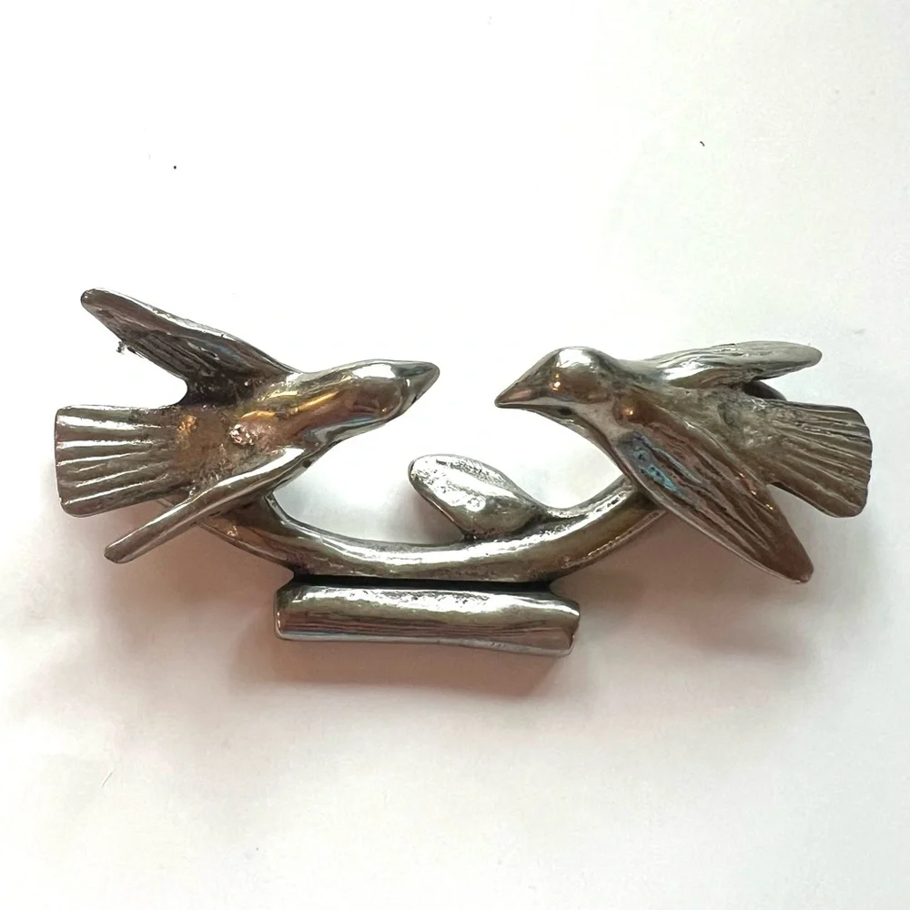Anthropologie Silver Bird Perch card place card holder decor